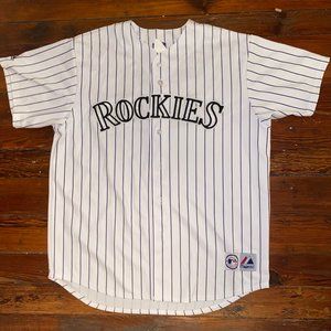 Majestic Colorado Rockies Jersey XL Pinstripe